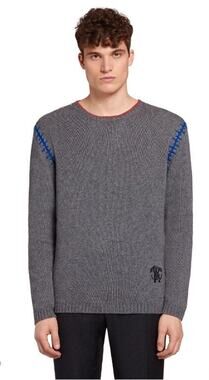 Roberto Cavalli Sz XS Viscose Lambswool Sweater Fashion Carbon Melange Italy